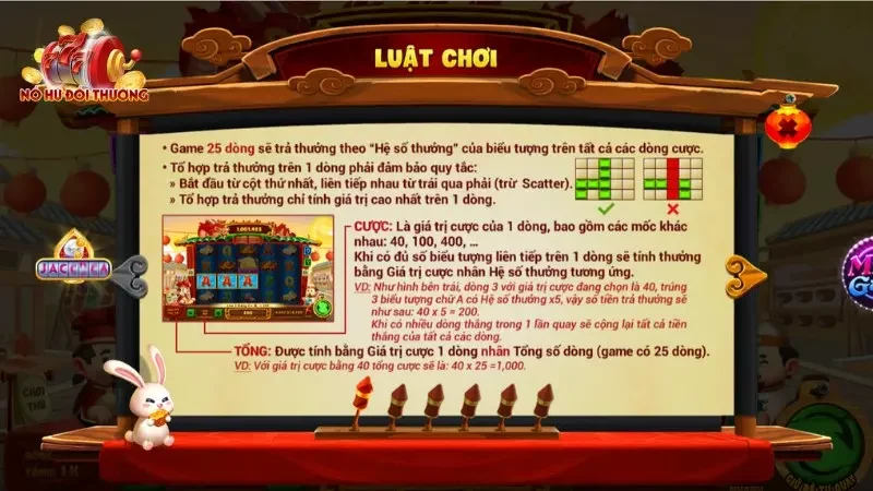 Tỷ lệ thưởng trong game Slot này bao gồm nhiều biểu tượng